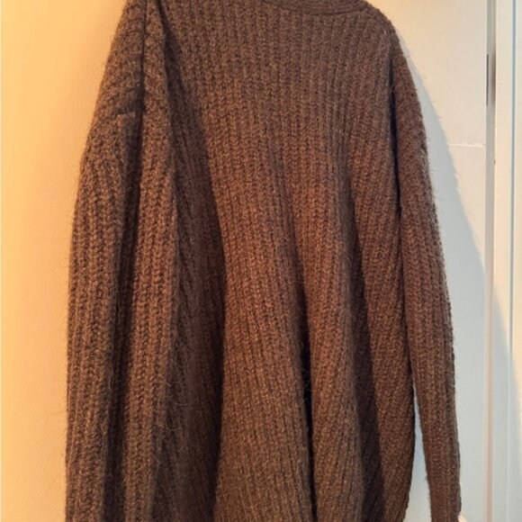 Jenni Kayne Brown Cardigan Sweater Chunky Knit - Picture 3 of 3